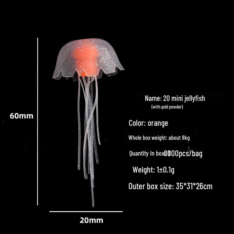 Мини Светящийся Светильник Медуза - Маленькое Силиконовое Светодиодное Украшение