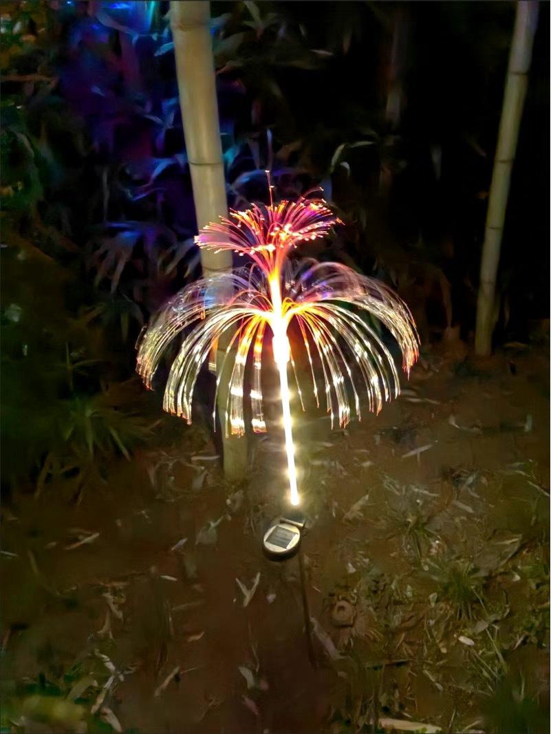 Светодиодный оптоволоконный медуза солнечный уличный водонепроницаемый садовый светильник