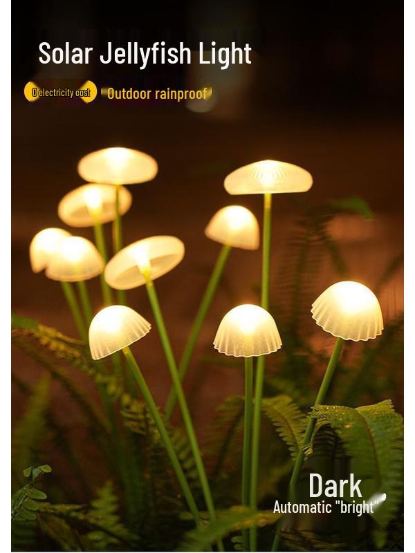 Садовый светильник на солнечной батарее «Светлячок, гриб, медуза»